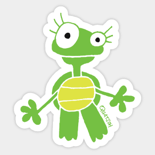 GREEN Baby Turtle Sticker